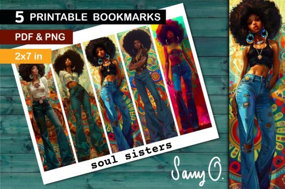Download Bookmark Afro Hippie 70s Black Woman PNG - 70s Collection