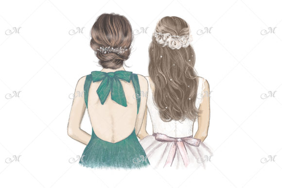 Download Bride &amp; Bridesmaid in Emerald Green - Bridesmaid Collection