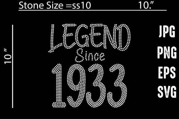 Download Legend Since 1933 Rhinestone Template - 1933 Collection