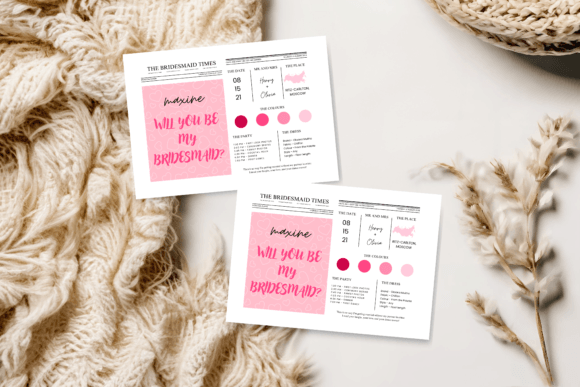 Download Bridesmaid Proposal Card Template, Edita - Bridesmaid Collection