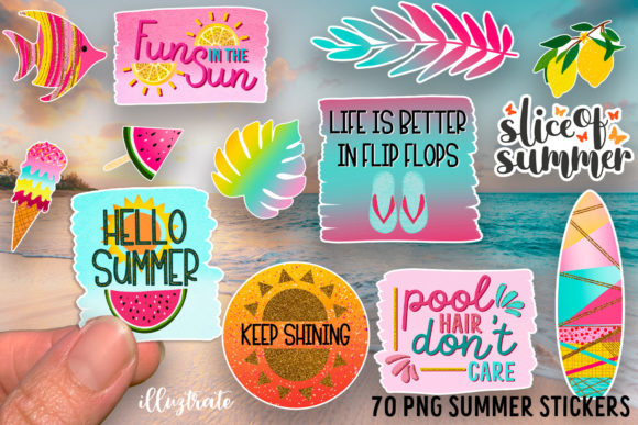 Download Printable Summer Stickers - July Sticker - Stickers Collection
